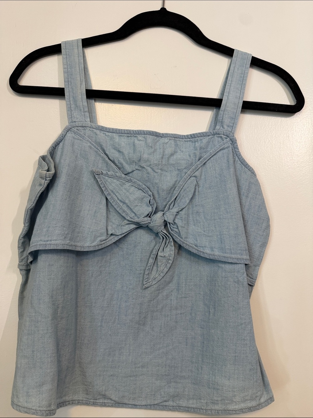 Madewell Light Blue Tie-Front Tank